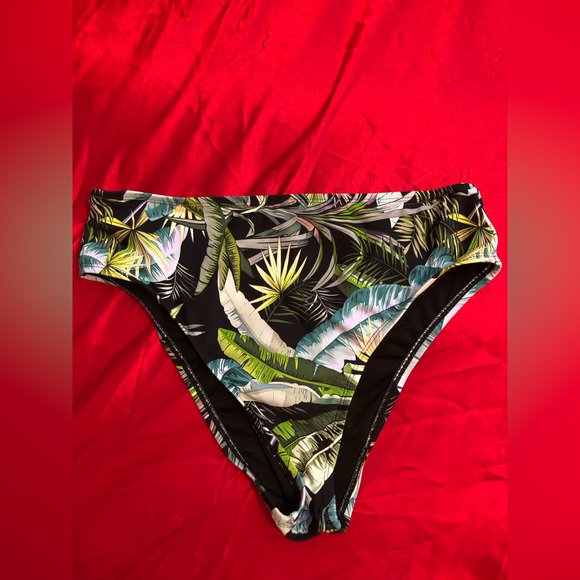 Vyb Tropical Green Blue High Waist Bikini Bottom - Picture 5 of 8